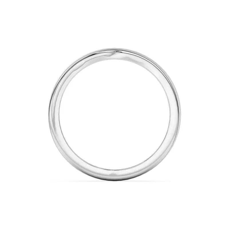 14K White Gold Angie Curved Band