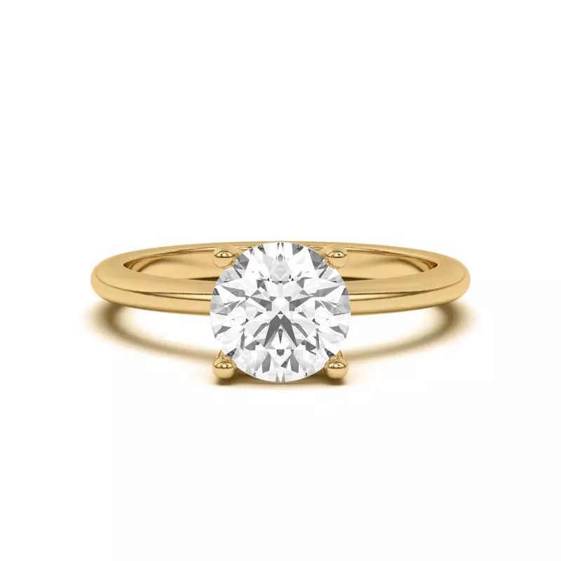 14K Yellow Gold Angie Gallery Solitaire Engagement Ring