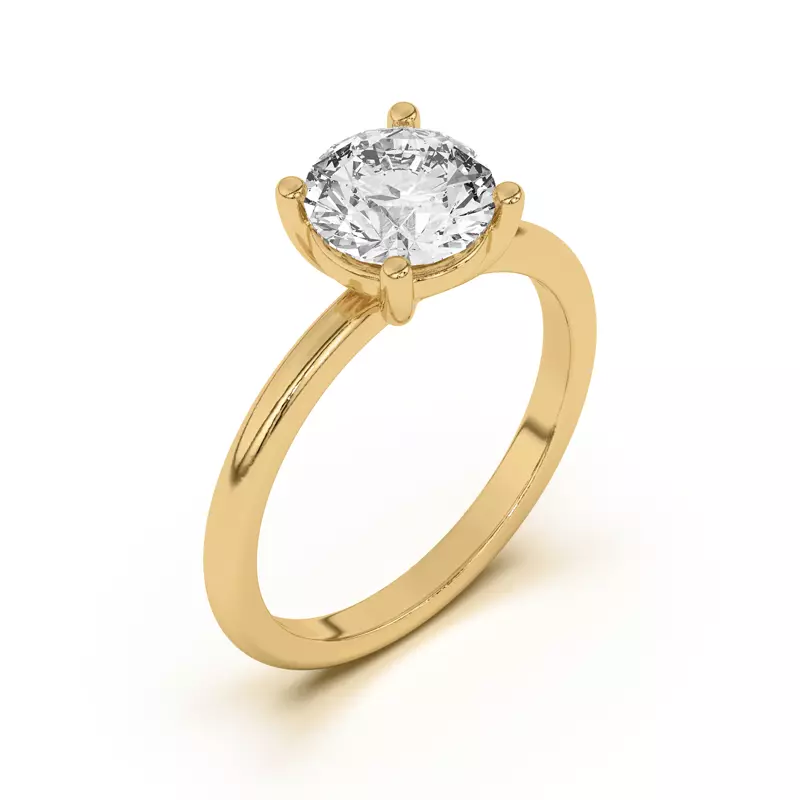 14K Yellow Gold Angie Gallery Solitaire Engagement Ring