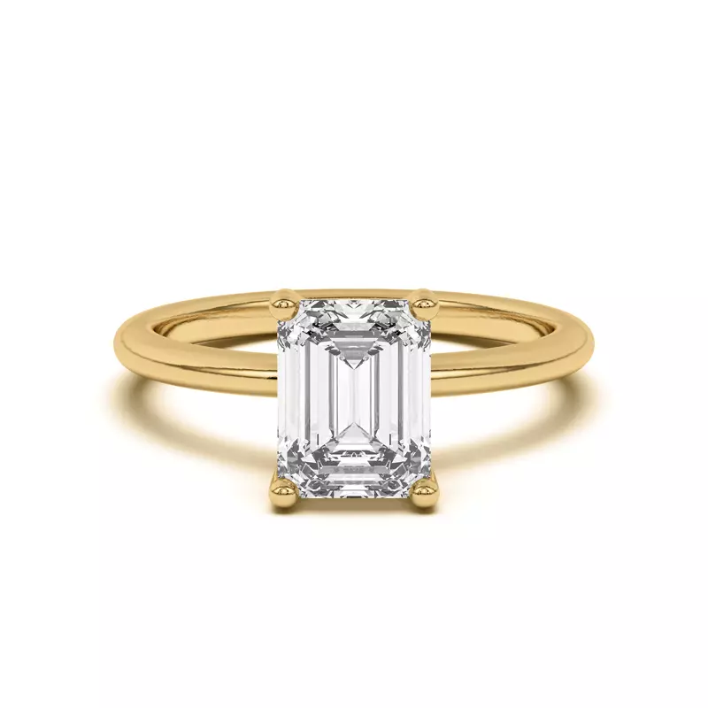Angie Gallery Solitaire Engagement Ring - 14K Yellow Gold