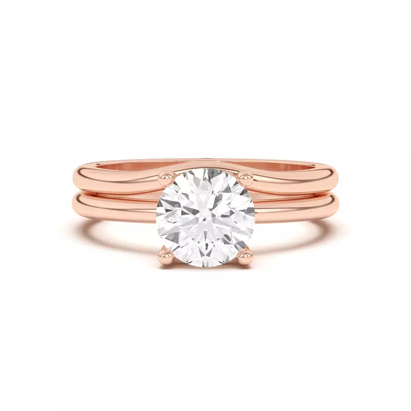 18K Rose Gold Angie Curved Band