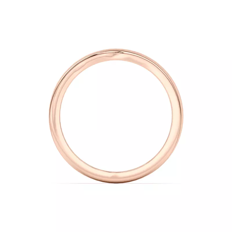 18K Rose Gold Angie Curved Band