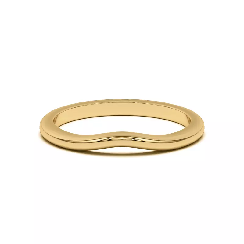 18K Yellow Gold Angie Curved Band
