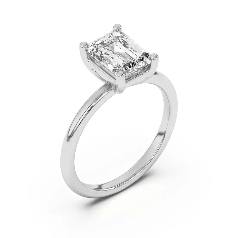 Angie Gallery Solitaire Engagement Ring - 14K Yellow Gold