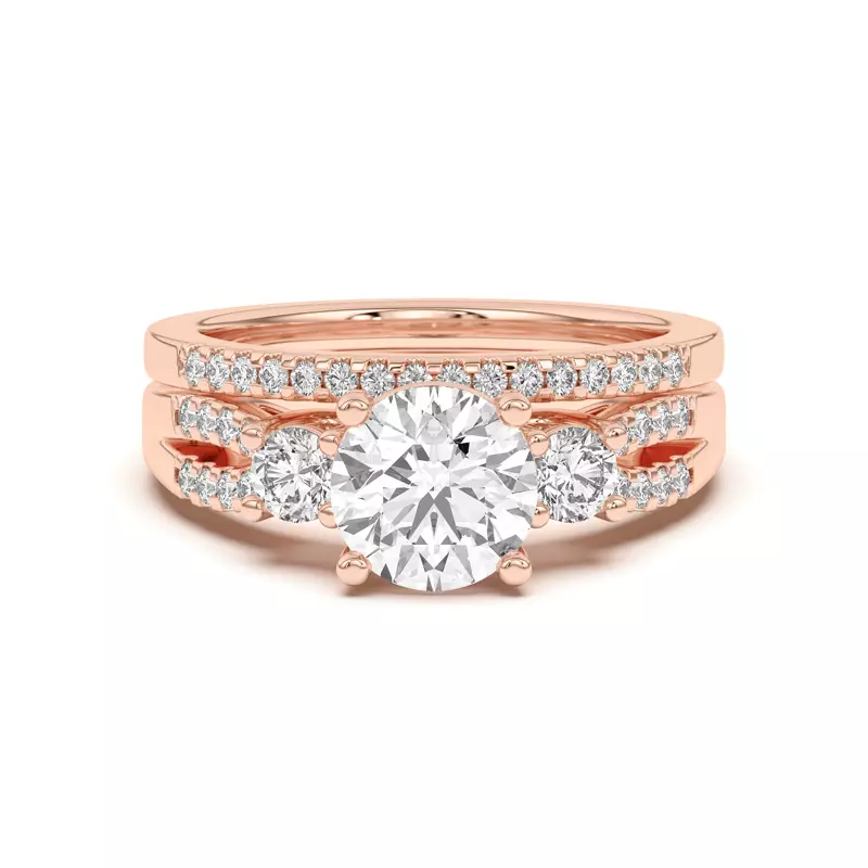 14K Rose Gold Beth Classic Pavé Band
