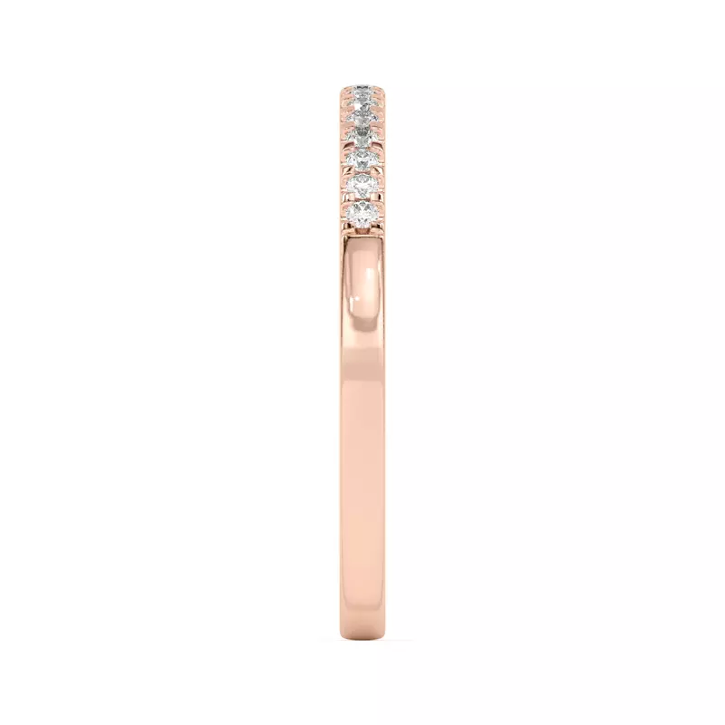 18K Rose Gold Beth Classic Pavé Band
