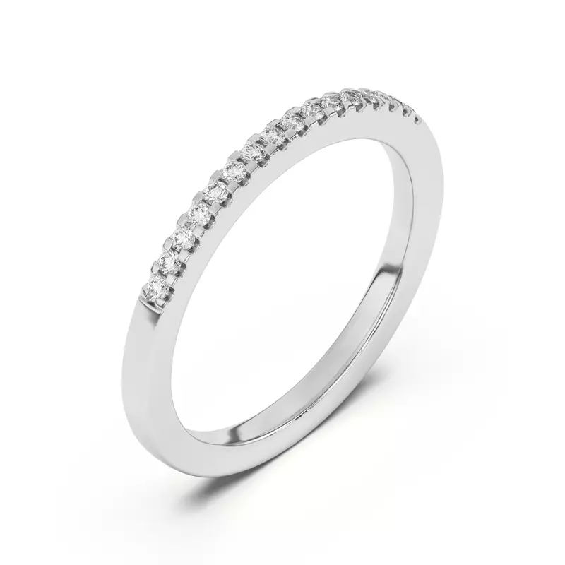 Platinum Beth Classic Pavé Band