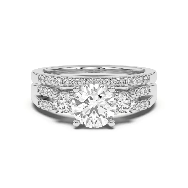Platinum Beth Classic Pavé Band