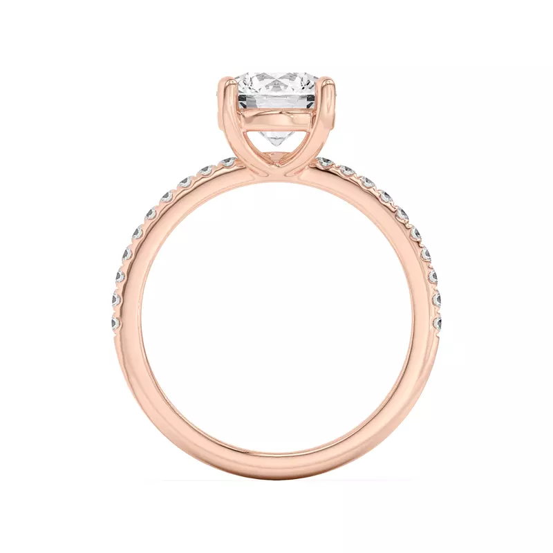 14K Rose Gold Tanya Pavé Engagement Ring