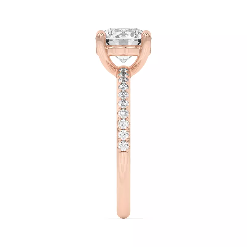 14K Rose Gold Tanya Pavé Engagement Ring