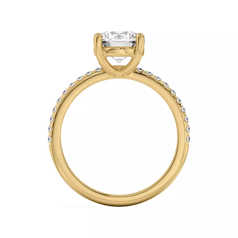 14K Yellow Gold Tanya Pavé Engagement Ring