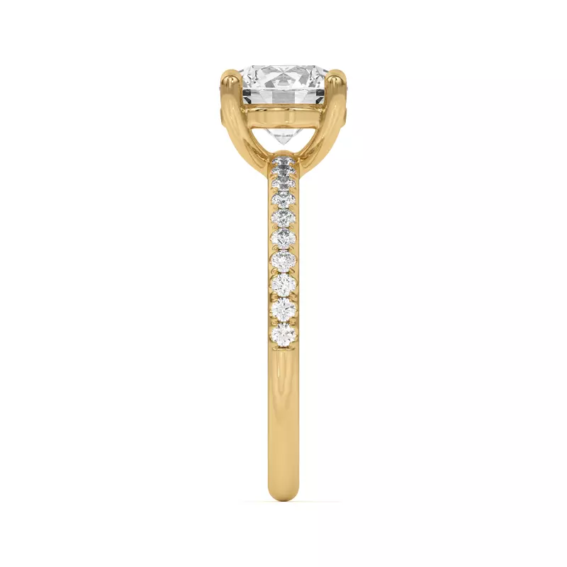 14K Yellow Gold Tanya Pavé Engagement Ring