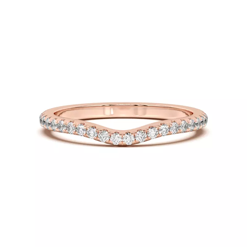 Tanya Curved Pavé Band