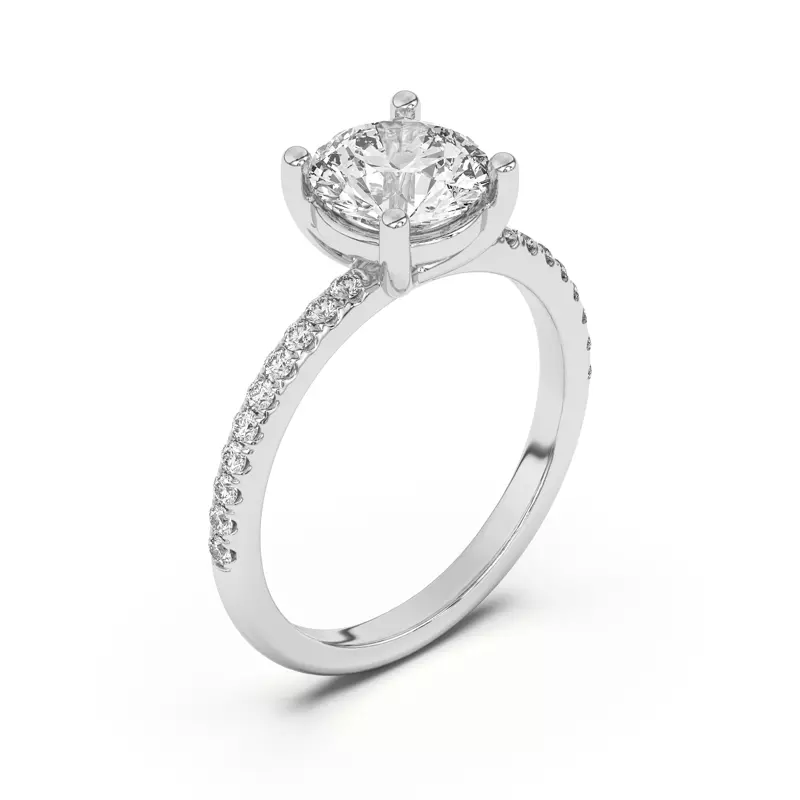 Platinum Tanya Pavé Engagement Ring