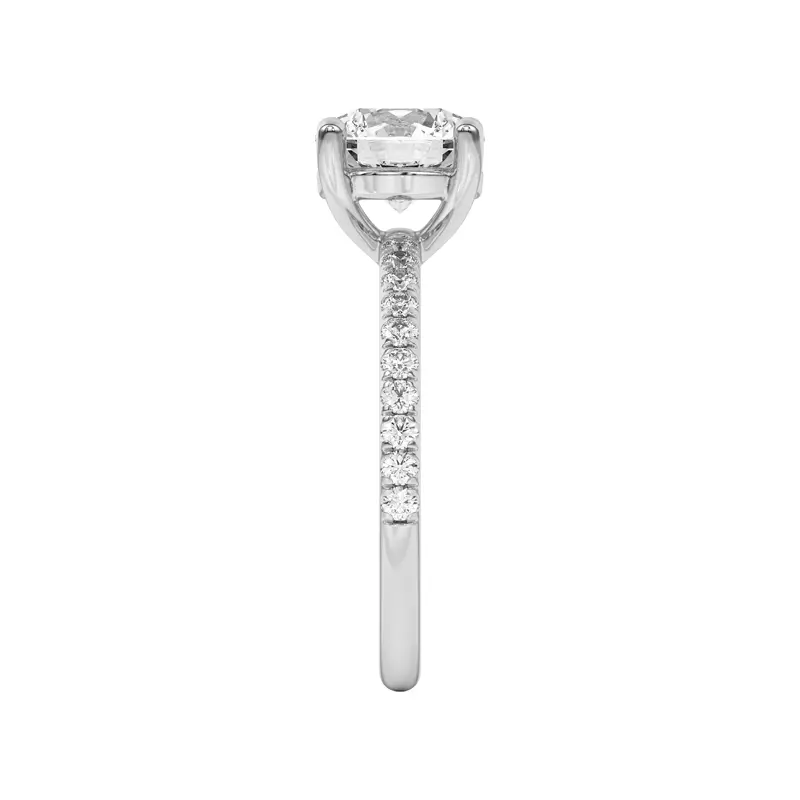 14K White Gold Betsy Petite Pavé Engagement Ring