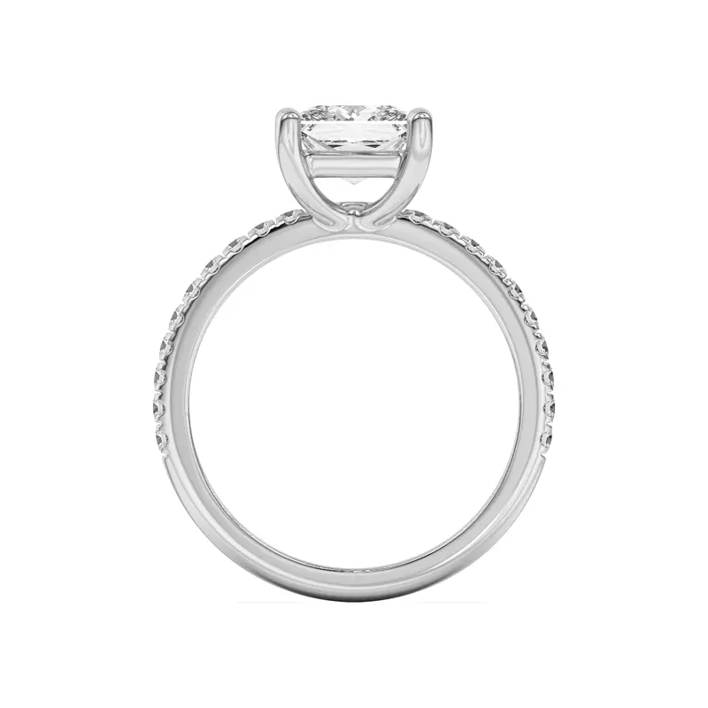 14K White Gold Betsy Petite Pavé Engagement Ring