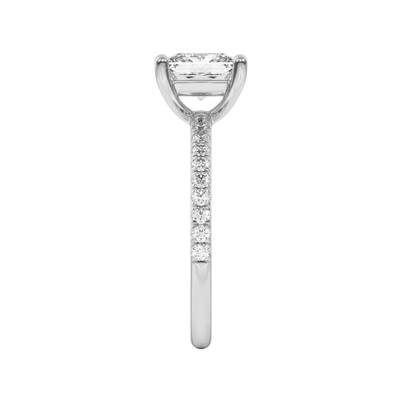 14K White Gold Betsy Petite Pavé Engagement Ring
