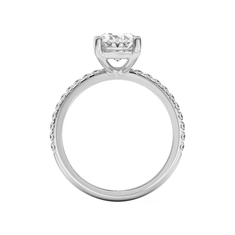 14K White Gold Betsy Petite Pavé Engagement Ring