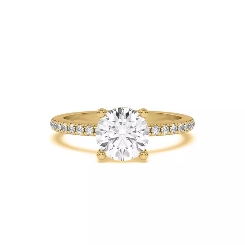Betsy Petite Pavé Engagement Ring