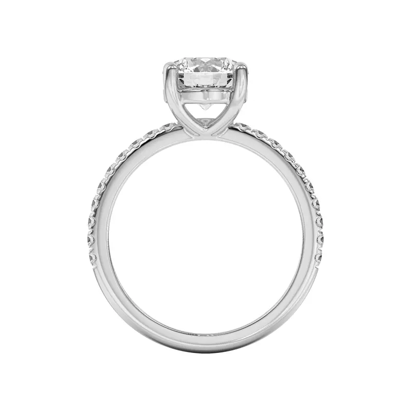 18K White Gold Betsy Petite Pavé Engagement Ring