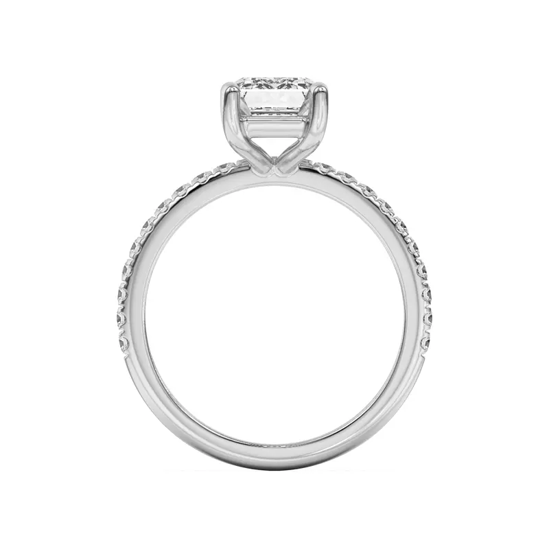 18K White Gold Betsy Petite Pavé Engagement Ring