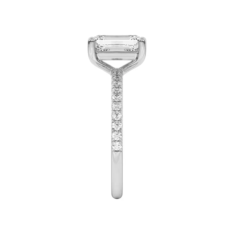18K White Gold Betsy Petite Pavé Engagement Ring