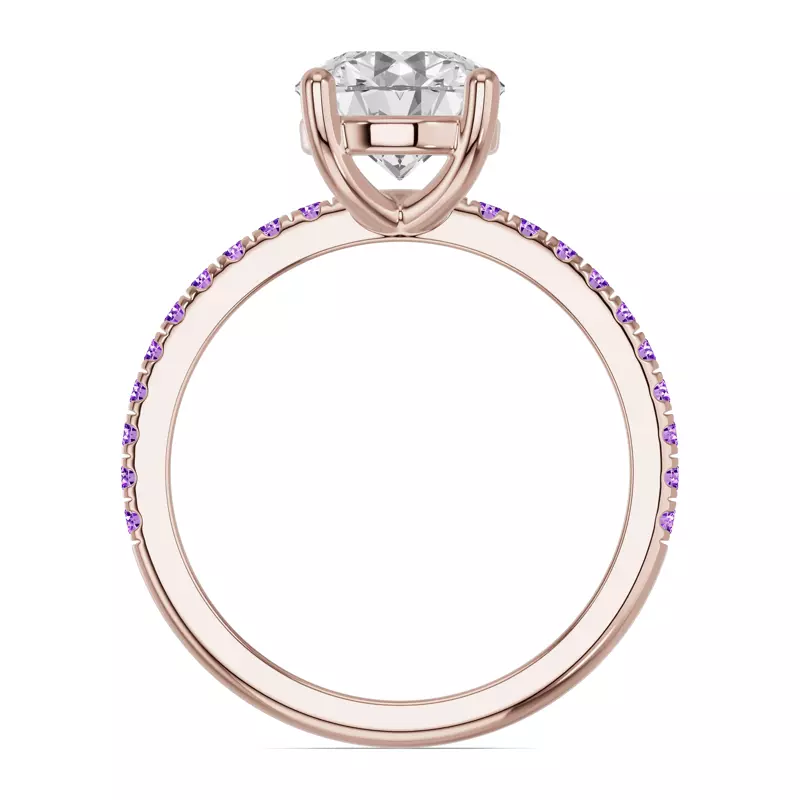 14K Rose Gold Spectra Amethyst Engagement Ring