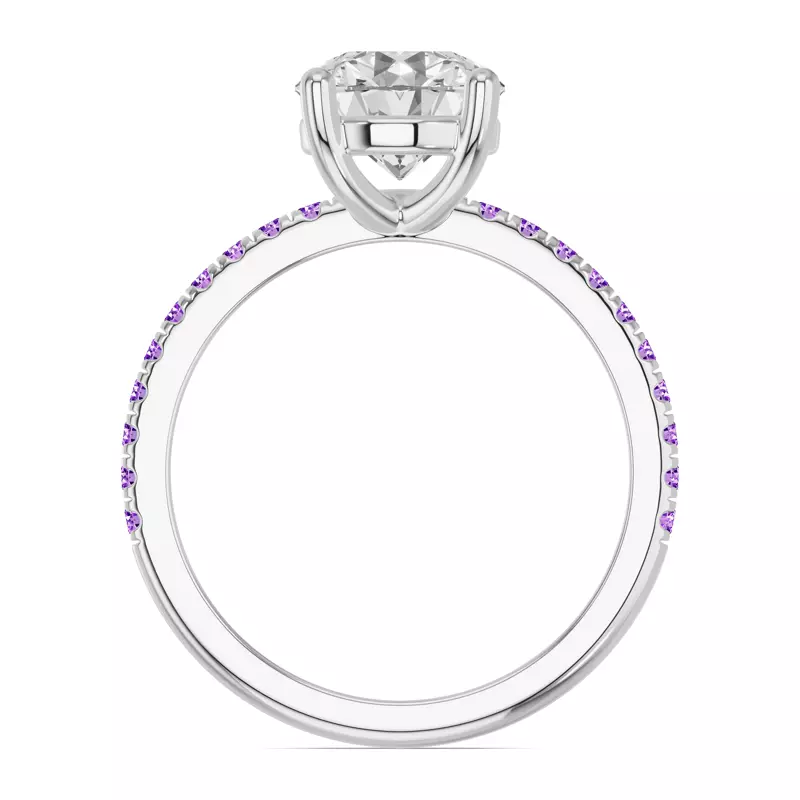 14K White Gold Spectra Amethyst Engagement Ring