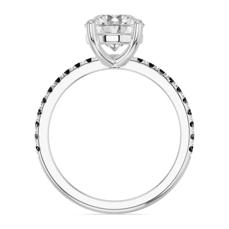 14K White Gold Spectra Black Diamond Engagement Ring