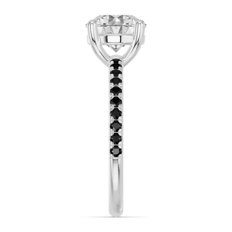 Platinum Spectra Black Diamond Engagement Ring