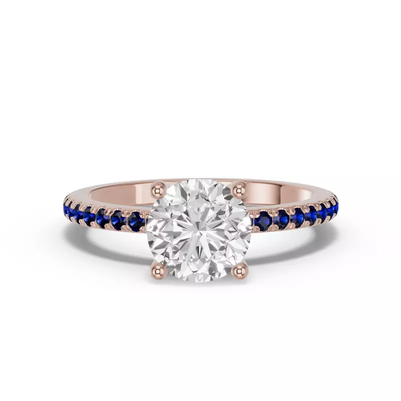 14K Rose Gold Spectra Sapphire Engagement Ring