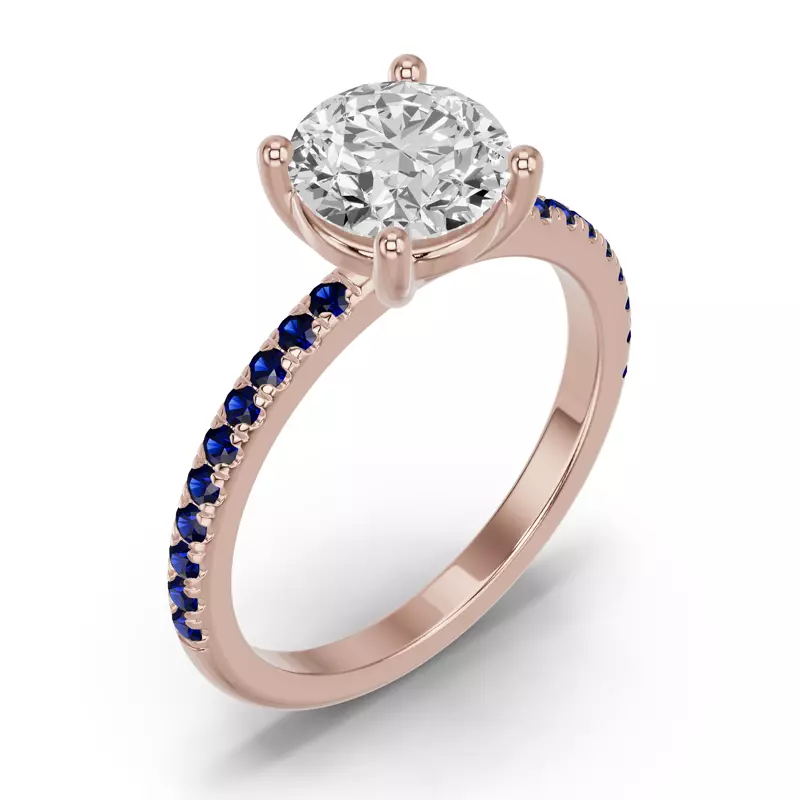 14K Rose Gold Spectra Sapphire Engagement Ring