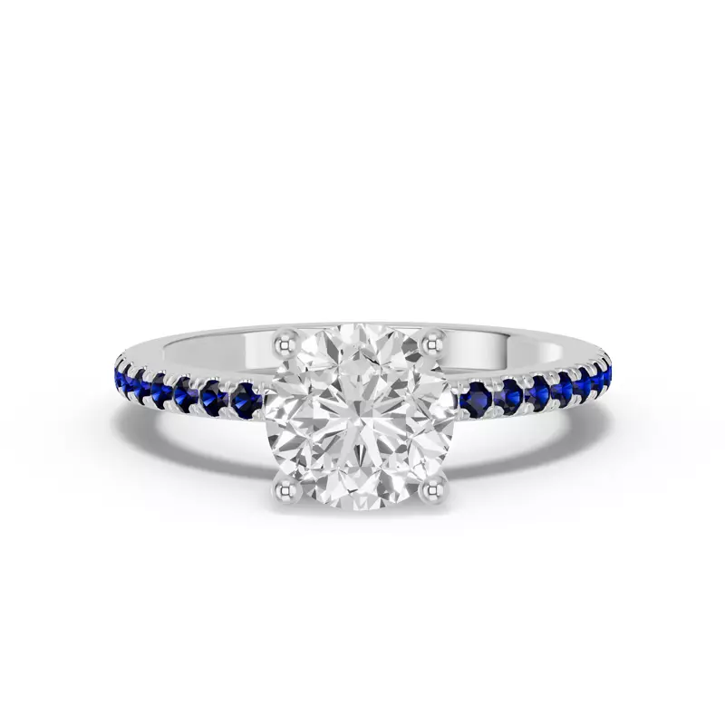14K White Gold Spectra Sapphire Engagement Ring