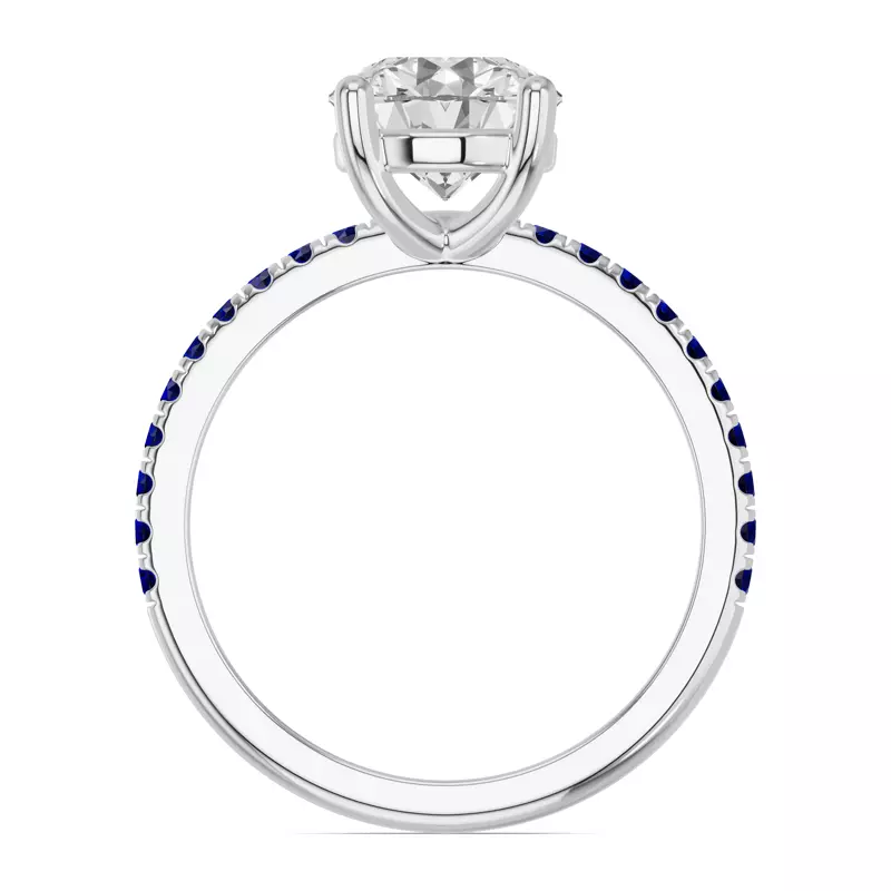 14K White Gold Spectra Sapphire Engagement Ring