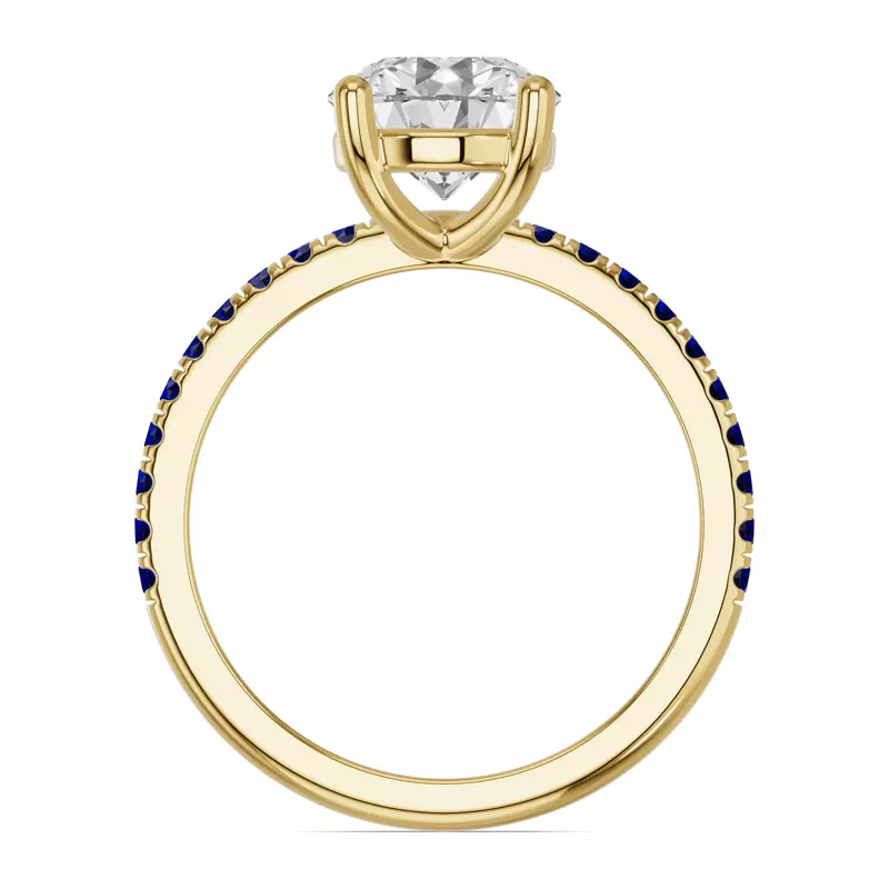 14K Yellow Gold Spectra Sapphire Engagement Ring