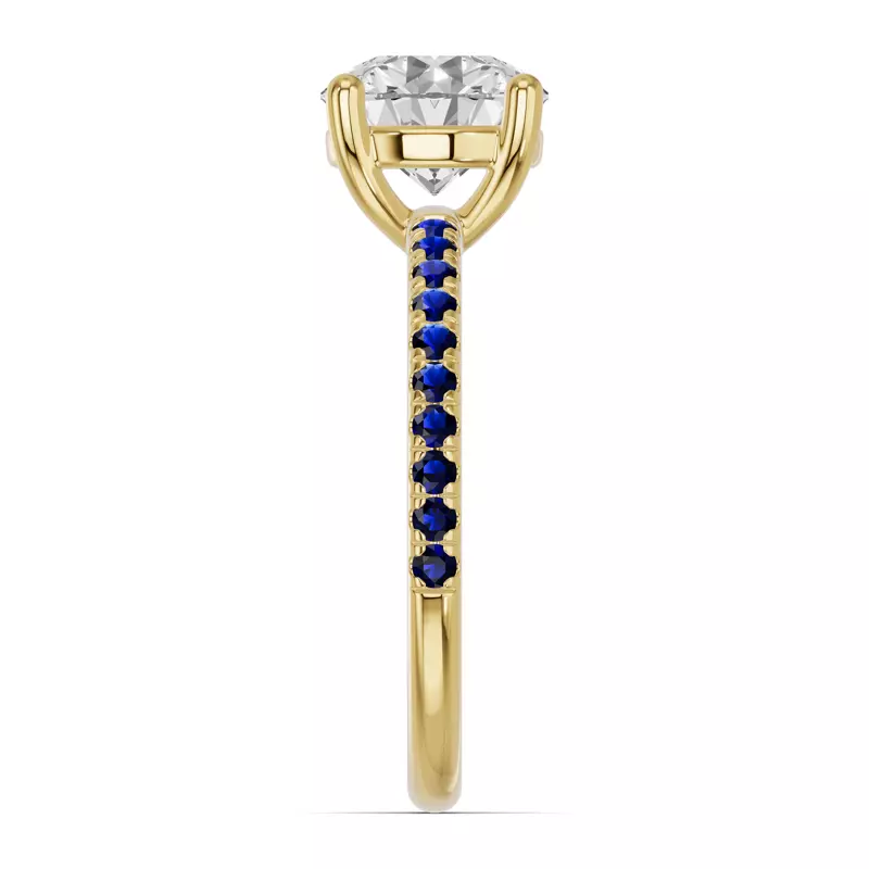 14K Yellow Gold Spectra Sapphire Engagement Ring