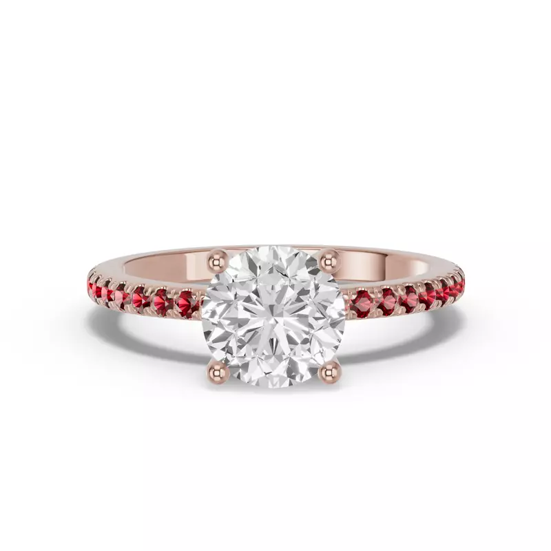 14K Rose Gold Spectra Garnet Engagement Ring