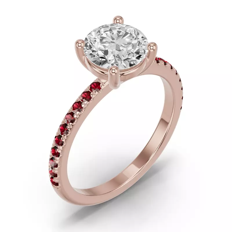 14K Rose Gold Spectra Garnet Engagement Ring