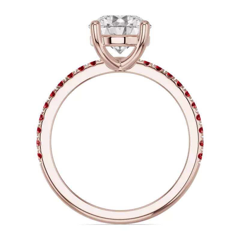 14K Rose Gold Spectra Garnet Engagement Ring