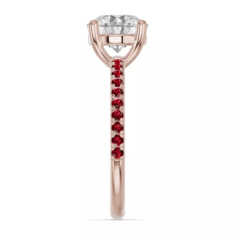 14K Rose Gold Spectra Garnet Engagement Ring