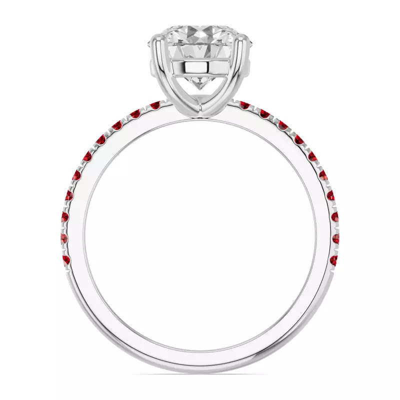14K White Gold Spectra Garnet Engagement Ring