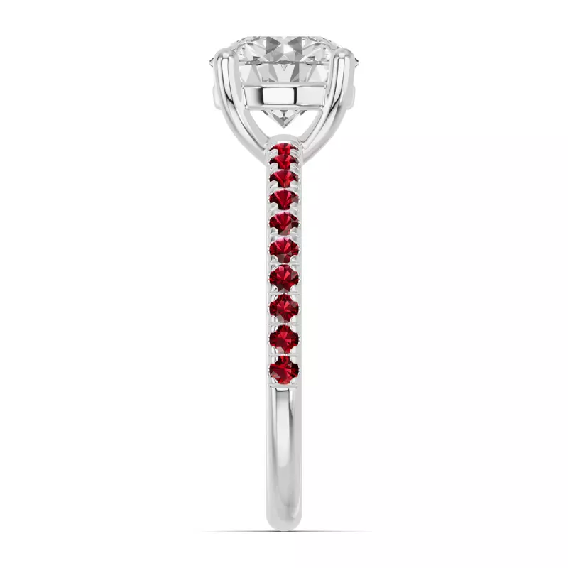 14K White Gold Spectra Garnet Engagement Ring