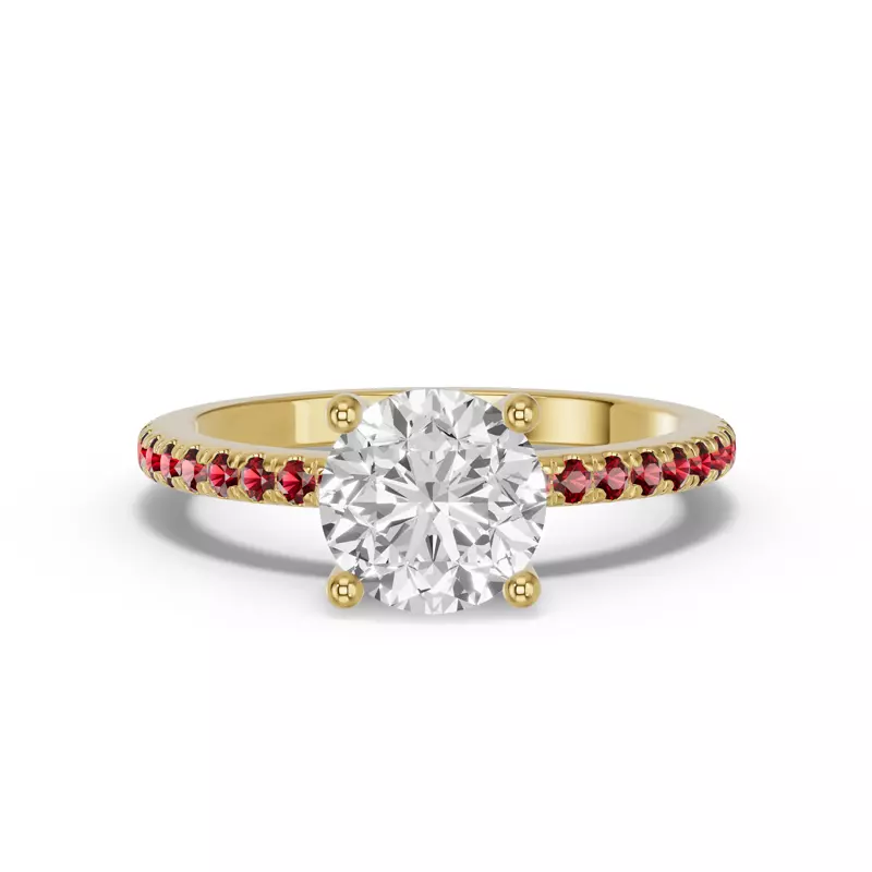 14K Yellow Gold Spectra Garnet Engagement Ring