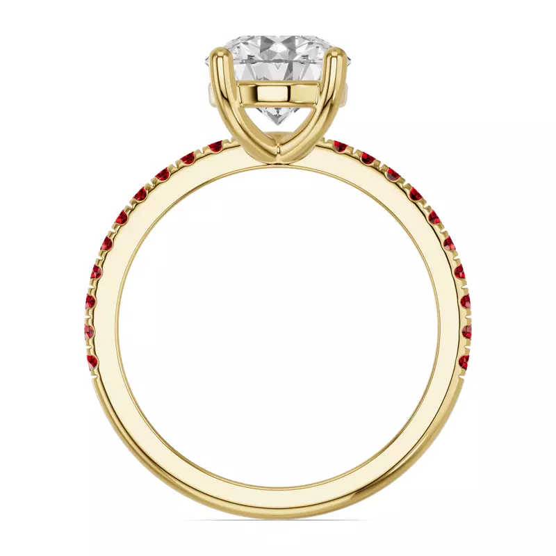 14K Yellow Gold Spectra Garnet Engagement Ring