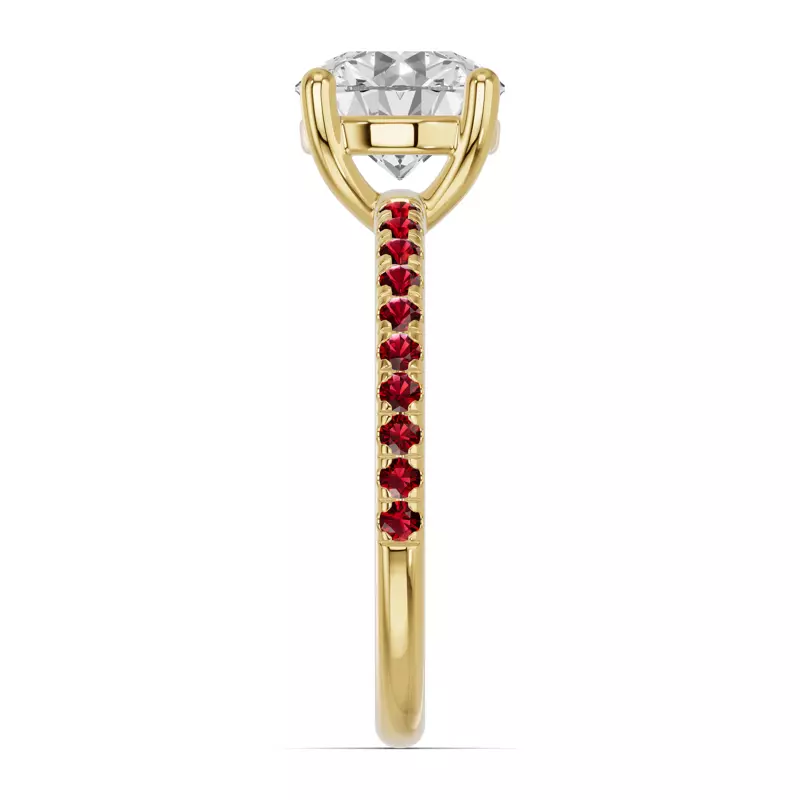 14K Yellow Gold Spectra Garnet Engagement Ring