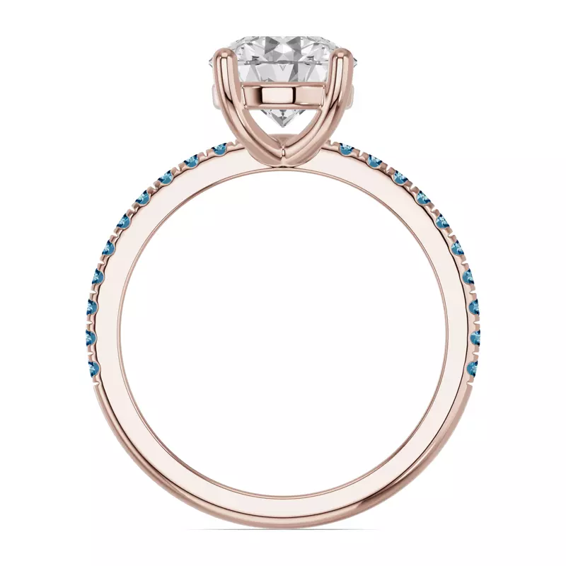 14K Rose Gold Spectra London Blue Topaz Engagement Ring