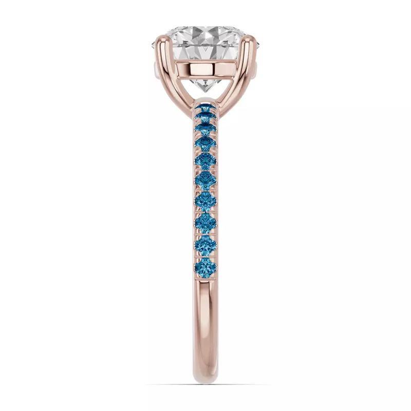 14K Rose Gold Spectra London Blue Topaz Engagement Ring