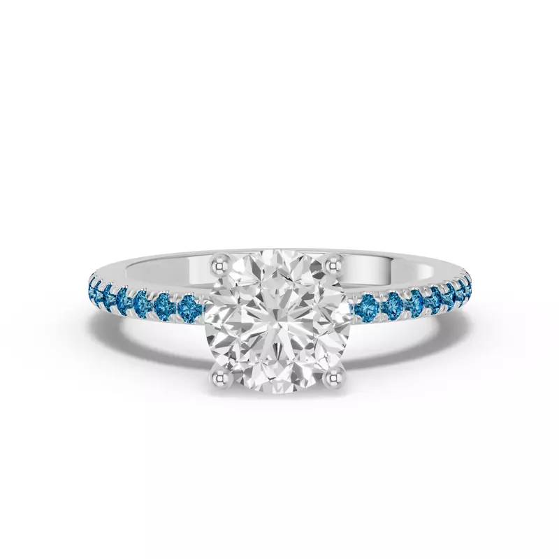 14K White Gold Spectra London Blue Topaz Engagement Ring