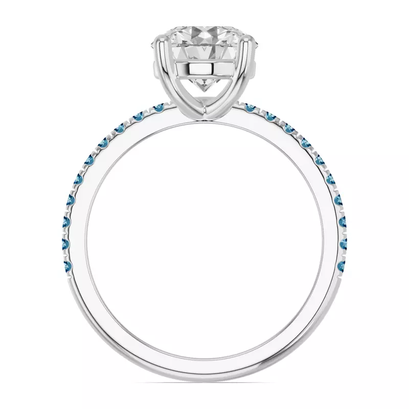 14K White Gold Spectra London Blue Topaz Engagement Ring