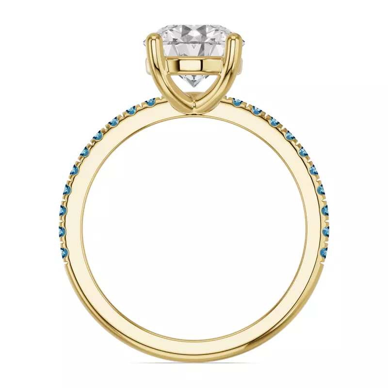 14K Yellow Gold Spectra London Blue Topaz Engagement Ring